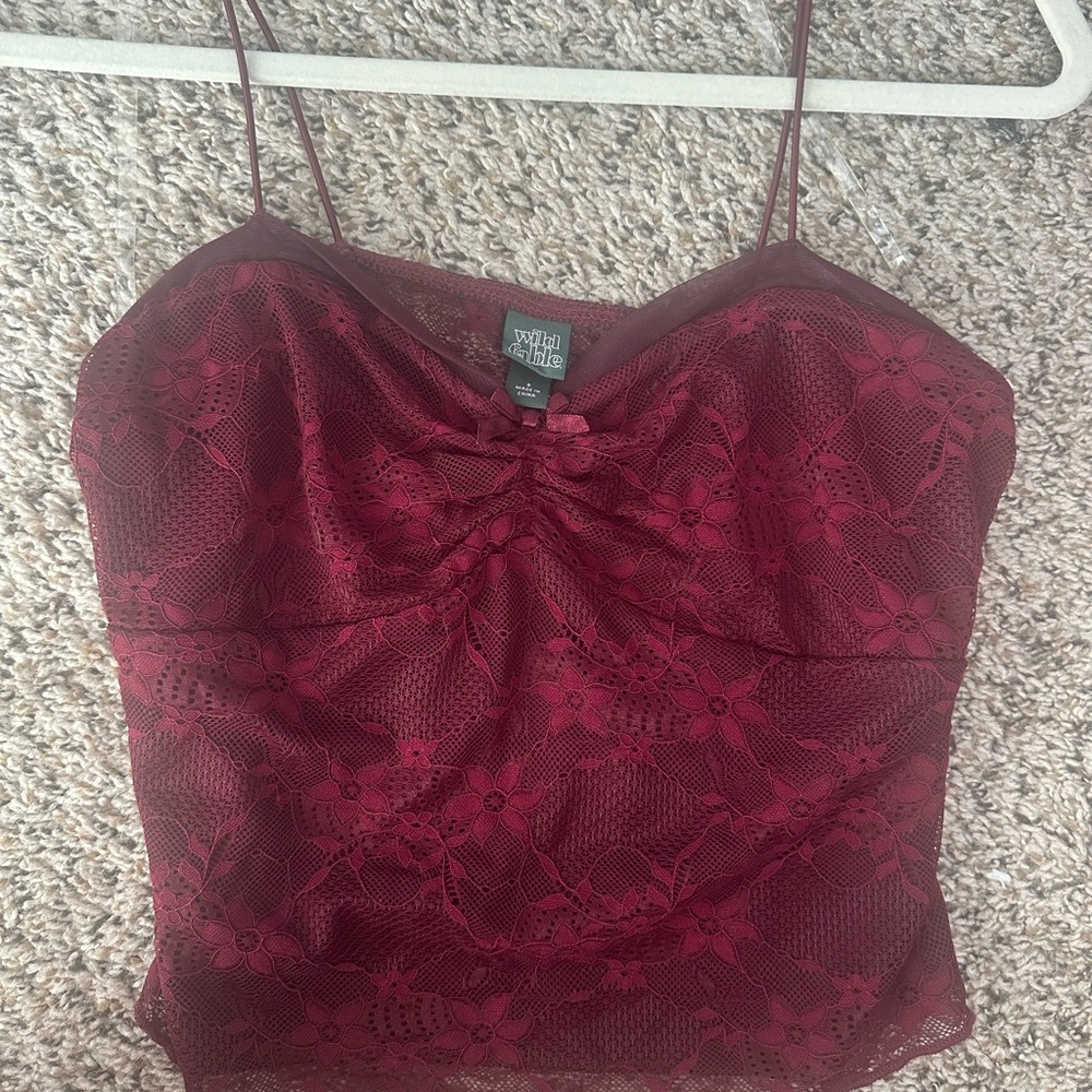 Wild Fable Maroon Lace Camisole